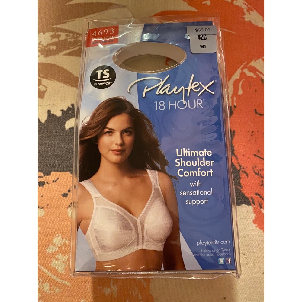 Playtex Shoulder Support White Bra